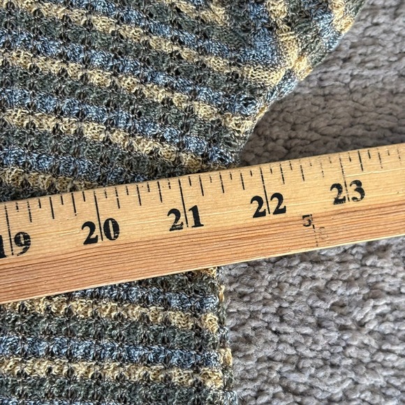 Vintage Northern Isles Grandpa Sweater Sz L Striped Beige Dadcore Normcore Cabin - Picture 5 of 7